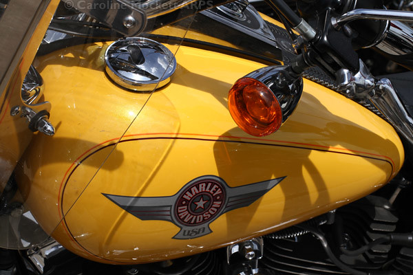 Yellow Harley Tank
