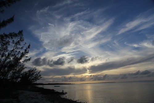 sunset water clouds day cloudy bahamas rocksound eleuthra