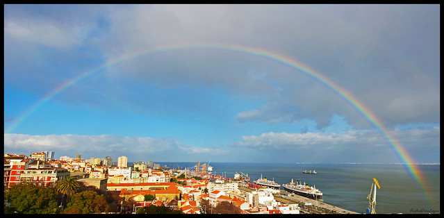 Arco-íris em Lisboa / Rainbow in Lisbon [Panorâmica / Panorama]