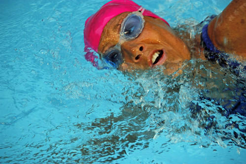 Diana Nyed Swims In Herald Square To Raise Funds For Hurricane Sandy Victims. Photo Taken Tuesday October 8, 2013 | by ses7