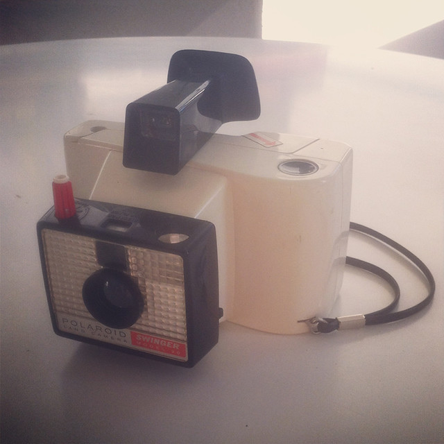 Polaroid Swinger 20 (modified for 120 film)