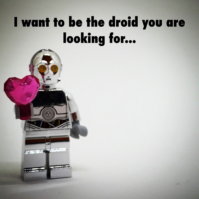 I hope you are the droid I am looking for... #starwars #geek #love #nerd #valentine #valentinesday #droid #c3po