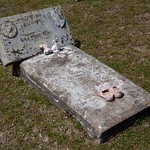 Still Remembered I was really touched by this small grave in a church yard near Chauncey, Georgia.  This infant would have been 55 now had it lived past its fourth day.