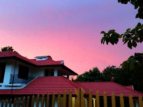 Home sunset by RAWKERON, Home sunsetsunset sky house home beauty twilight dusk traditional kerala kollam surya colorvibefilte