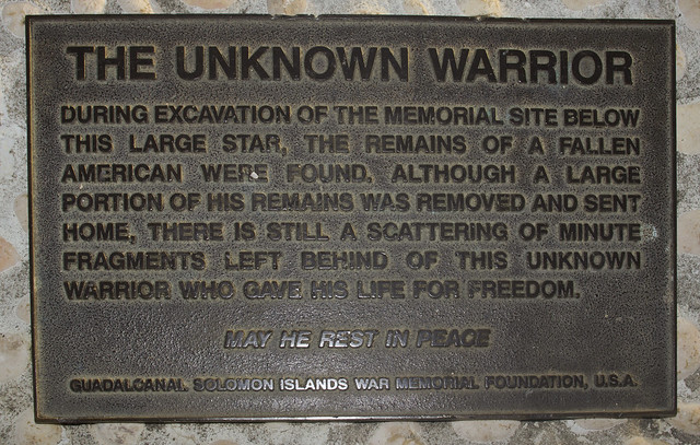 Gadalcanal WWII Memorial Panels - The Unknown Warrior - virtual visit in the description