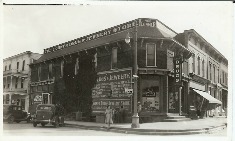 The Corner Drug and Jewelry Store, Harbor Beach, Michigan.