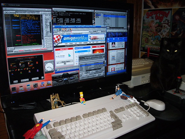 Amiga A1200 surfing the net