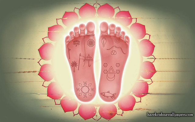 Sri Krishna Lotus Feet Wallpaper (001)