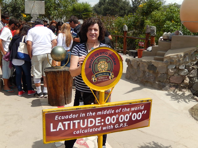 On The Equator Line At Museo del Sitio Intiñan”