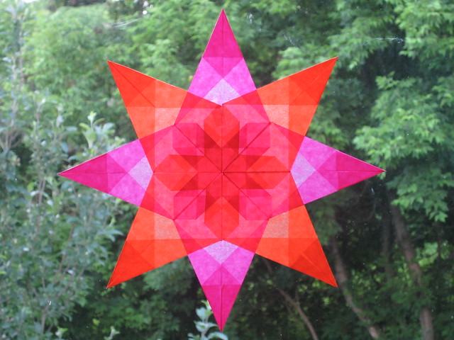 Pink and Red Window Star