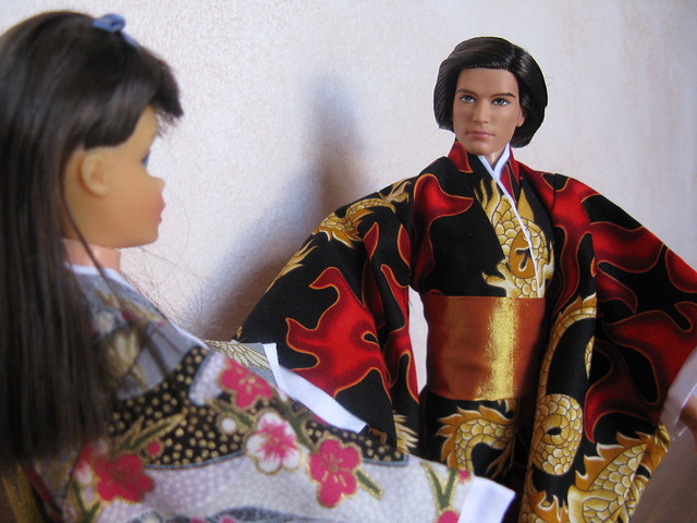 Basic Ken & Standard Barbie with Kimono