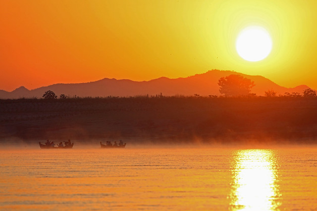 Irrawaddy River Dawn, Bagan, Myanmar