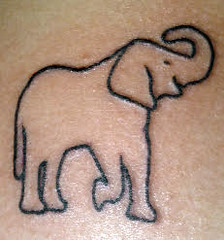 lucky-elephant-cute-small-linework-tattoo-monique-ligons-t… | Flickr