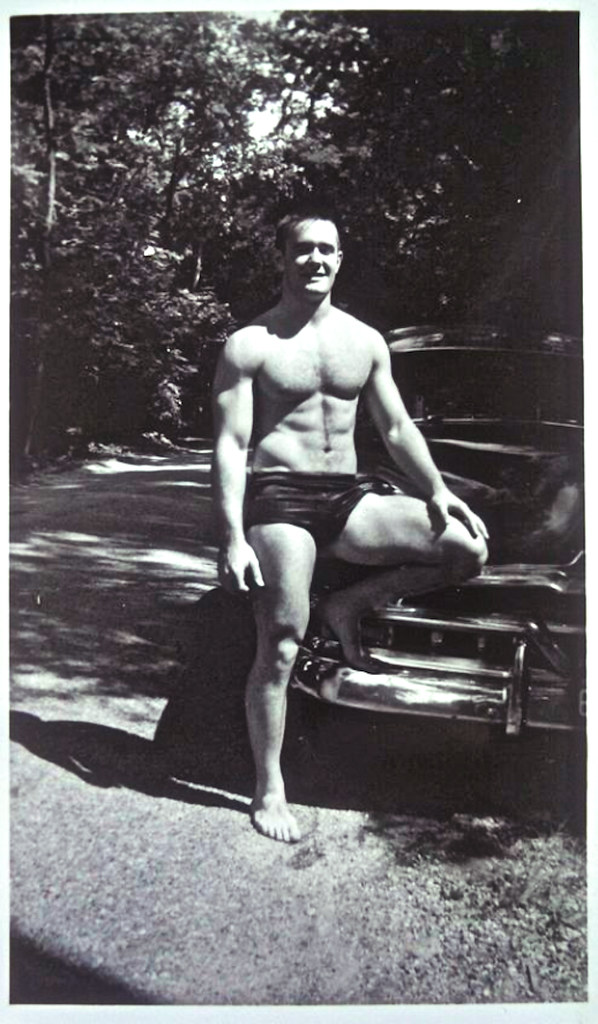 Vintage 1960s Photo: Shirtless Muscle Man Posing In A Pair Of Briefs Cut Sp...
