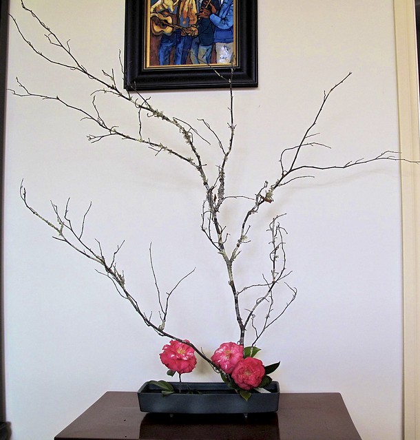 Ikebana with Camelias