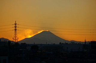12-12-13 Mt. Fuji and Sunset 富士山と夕日