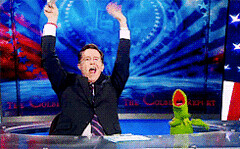 Stephen Colbert and Kermit the Frog animated GIF | Not mine.… | Flickr