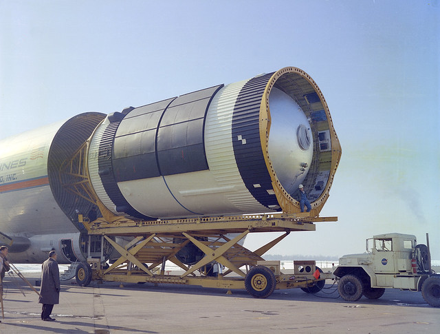 First Stages of the Saturn IB Rockets at Michoud Assembly Facility (Archive: NASA, Marshall, 01/68)