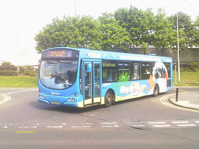 4926 Y926 ERG GNE WheyAye50 Wright Solar on the 50 to South Shields