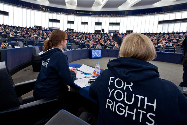 Everyone is gathered for the closing ceremony of the #EYE2014 in Strasbourg
