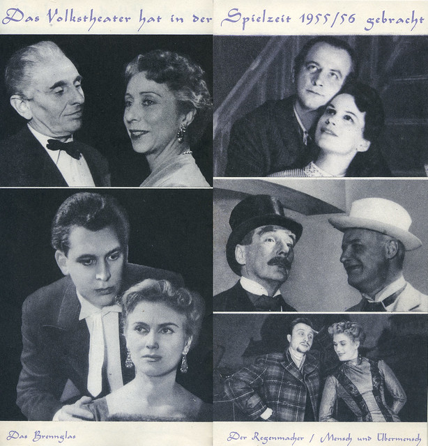 Programmheft des Volkstheater Wien 1956/57 Fotos 2