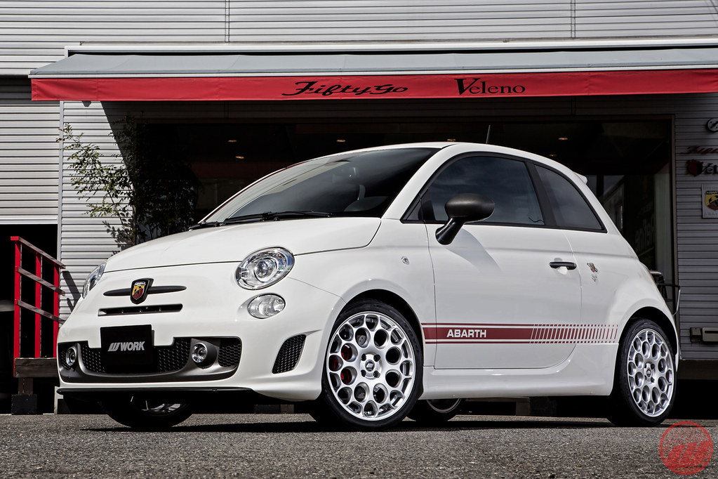 FIFTY GO Abarth 500 on WORK IMPORT LABEL | 01F (right side) … | Flickr