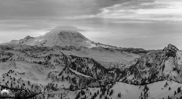 Mt Rainier Looking South from the North Cascades