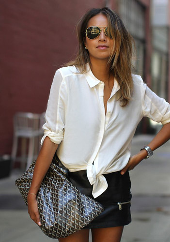 knotted shirt inspiration street style fashion outfit11 | Flickr