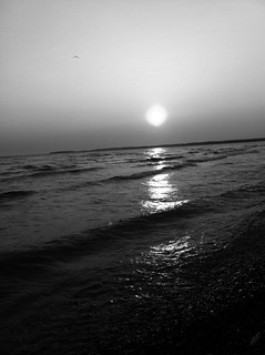 black & white sunsets;