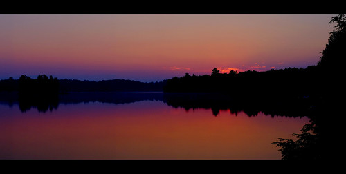 haliburton ontario fujinon sunrise sun fujifilm xe1 reflection orange panoramic explore explored