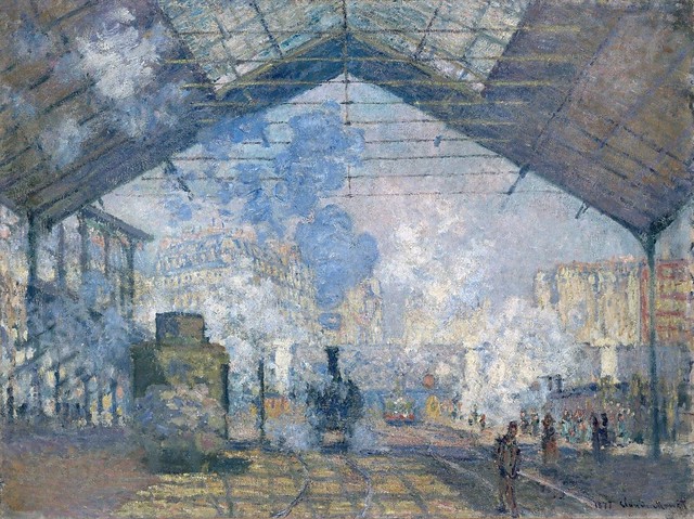 1877 Claude Monet Saint Lazare Station(d'Orsay)(75 x 100 cm)