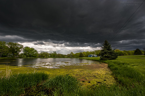 ohio sky storm black weather clouds dark pond skies farm