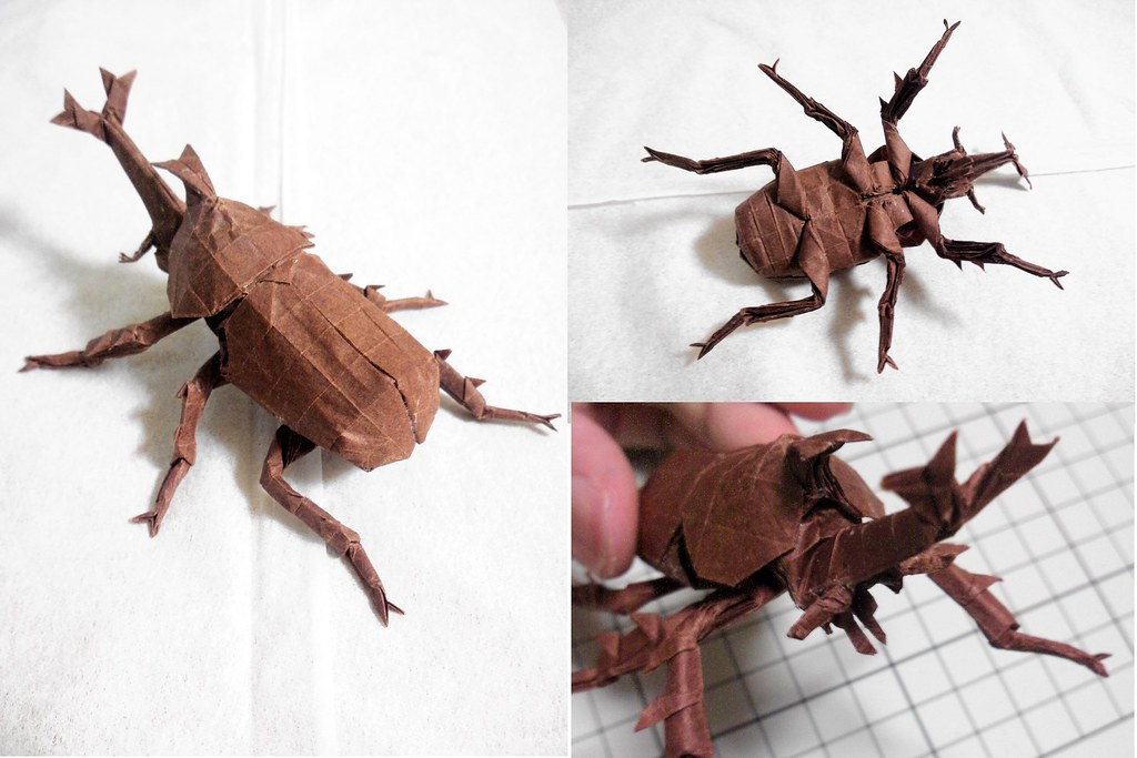 Samurai helmet beetle v2 | Designed and folded by me. Made f… | Flickr