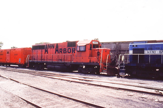 Ann Arbor RR GP35 #385 in Owosso MI on 6/21/80