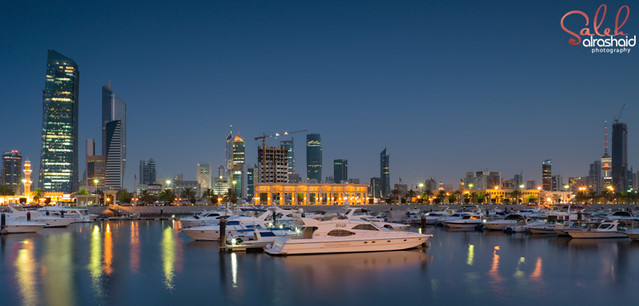 Kuwait - Panoramic view of Marina