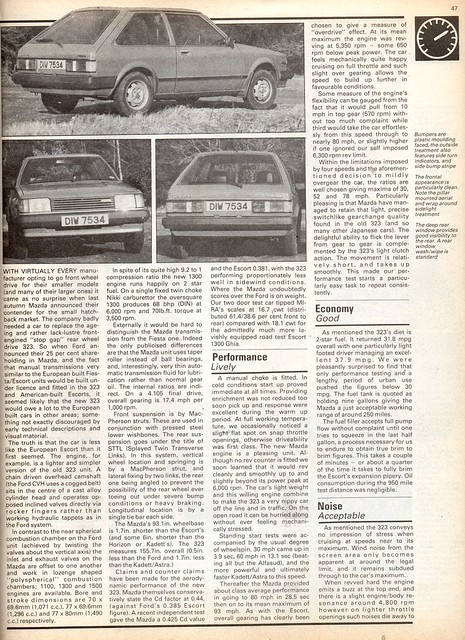 Mazda 323 1300 Road Test 1981 (2)