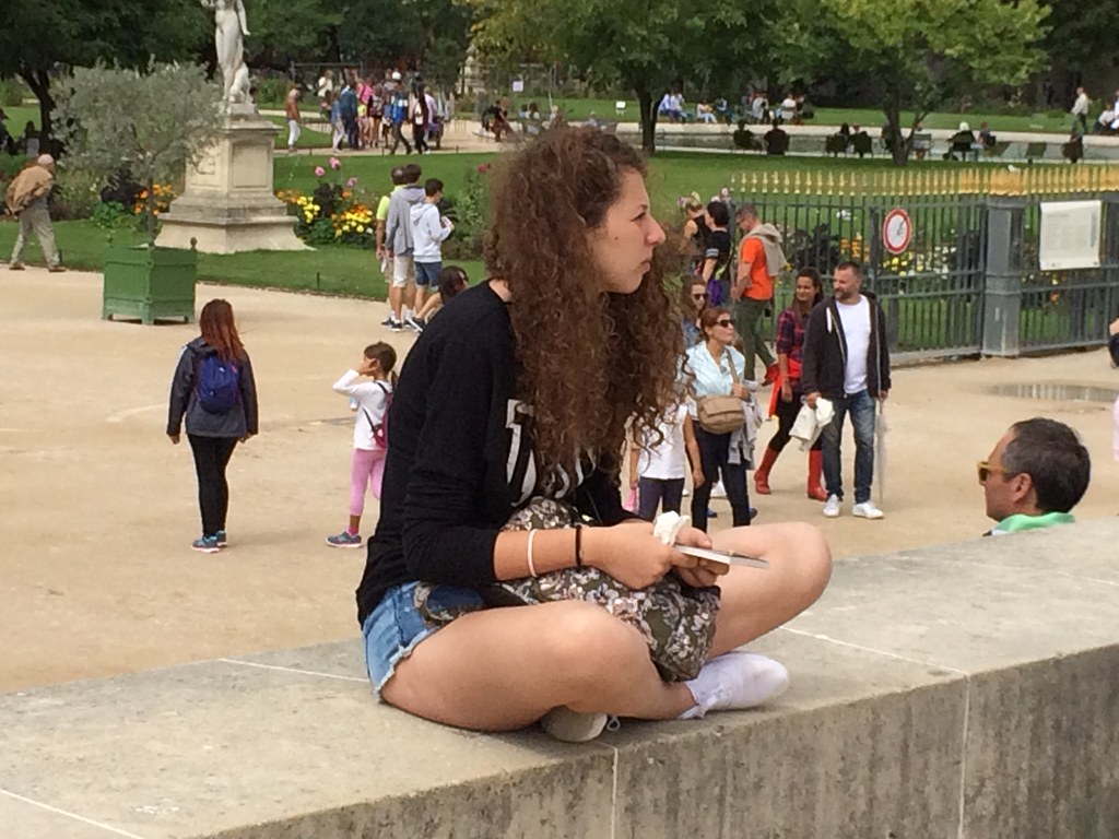 Young candid teen girl in Paris