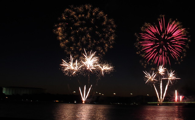 Fireworks over Lake Burley Griffin 2014