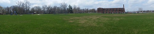 Armory Park, Lansing by Mike Sherman Michigan Artist, When I lived in Lansing, this was a favorite neighborhood spot. I took my pit bull mix there almost 