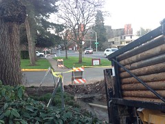 Drilling under Shelton Ditch for utility cables from WU to Hospital - 88 feet underground.