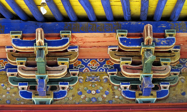 Colourful temple decoration