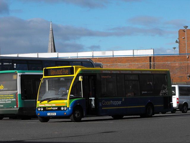 Coasthopper bus on a local route in Kings Lynn 26-10-13