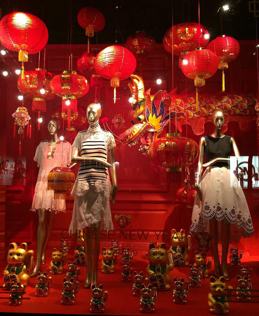 Chinese New Year at Saks 6, A window display at the Saks Fi…