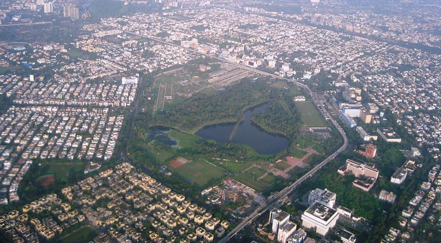 Kolkata Salt Lake Central Park aerial