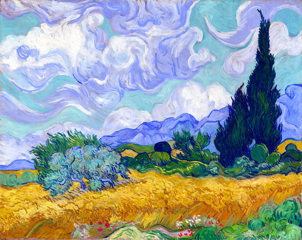Van Gogh Vincent 1853 1890 1889 Wheat Field With Cypr Flickr