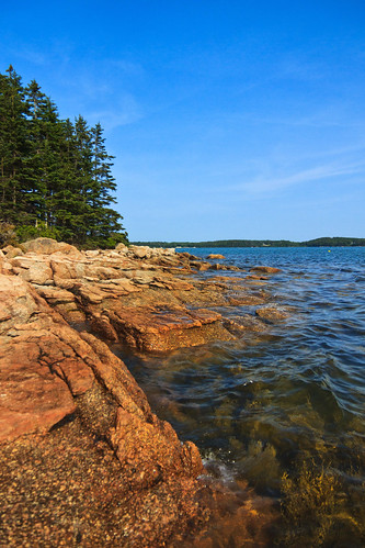 maine coast ocean granite rocks