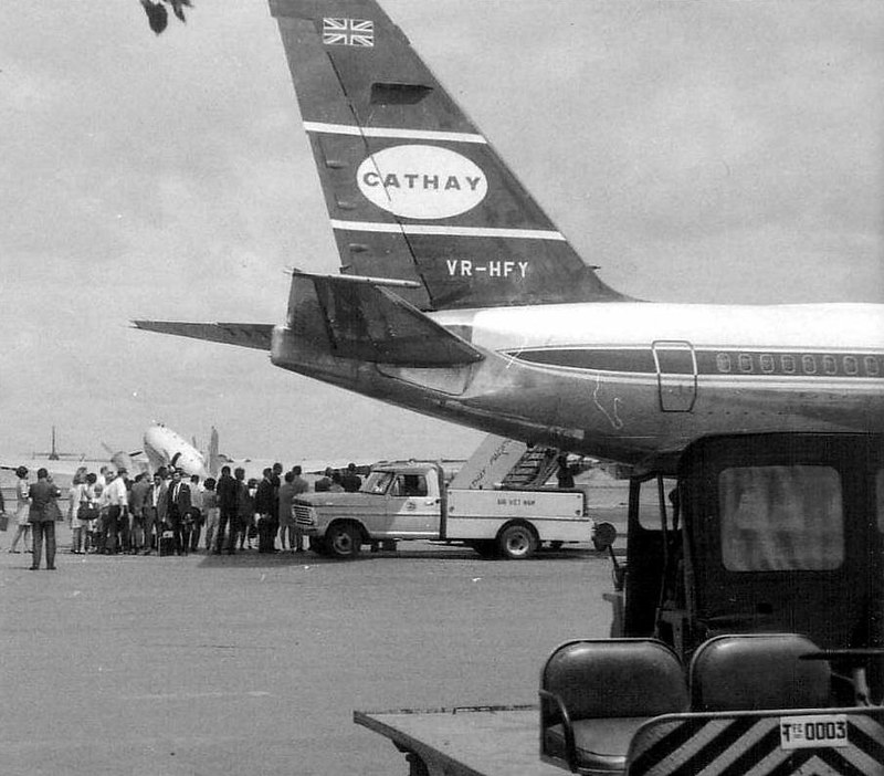Cathay Pacific at Saigon's Airport 1968