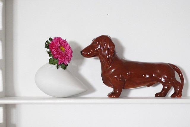 Rosenthal Pollo Vase and a Beswick Dachshund