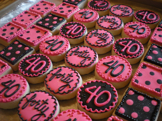 40th Birthday Cookies