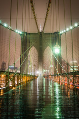Brooklyn Bridge under Rain